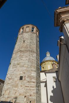 civic tower in the cathedral of santa Fermina in the center of amelia
