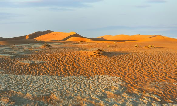 arid dry landscape Hidden Vlei in Namibia Africa