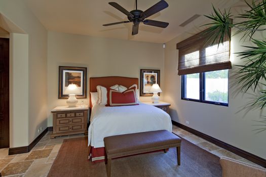Modern bedroom interior design in luxury villa