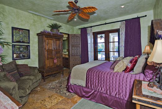 Luxurious bedroom interior design in mansion