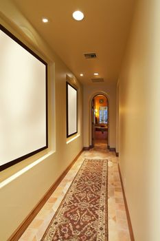 Hallway in luxurious house