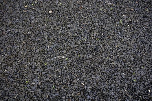 Black wet gravel