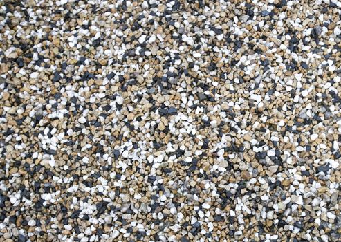 Mixture of different pebbles