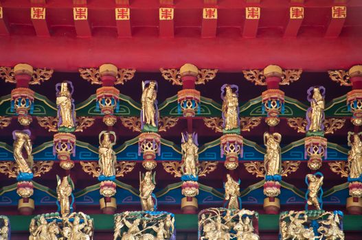 Golden sacred dolls in Taiwan temple