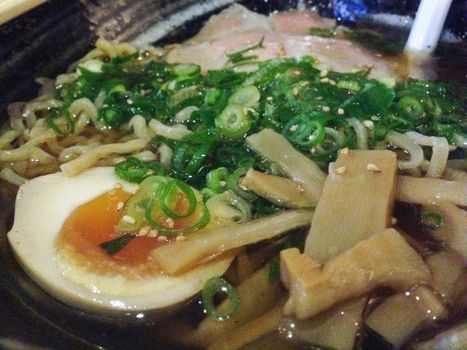 Soyu soy Japanese pork ramen noodle