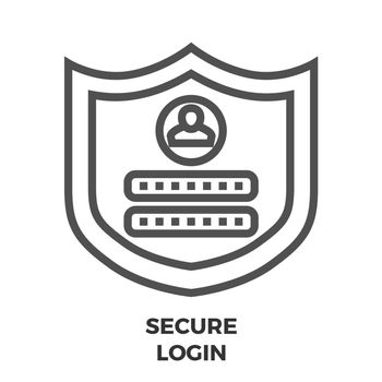 Secure Login Line Icon