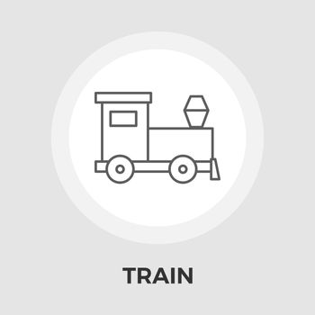 Train Icon Vector. Flat icon isolated on the white background. Editable EPS file. Vector illustration.