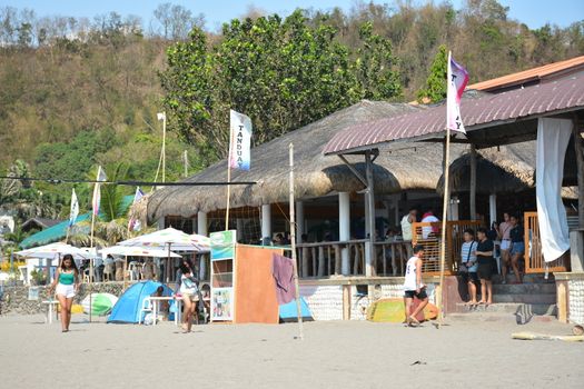 Beach sand surf schools and resorts in La Union, Philippines