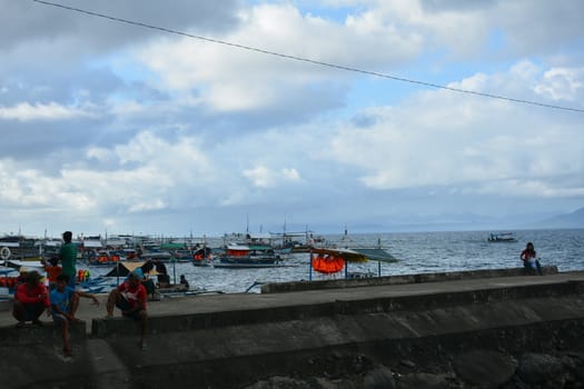 Motorized wood boats at Dingalan feeder port in Aurora, Philippi