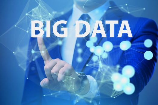 Fintech financial big data concept with analyst