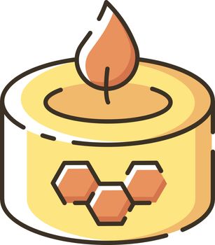Beeswax candle RGB color icon