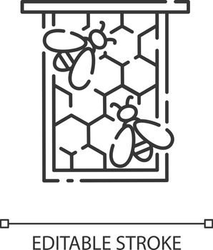 Honeycomb frame linear icon
