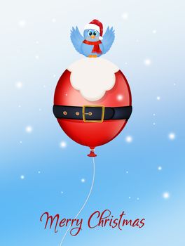 Santa Claus balloon in the sky
