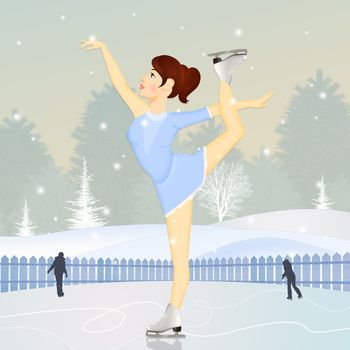 girl skating on ice
