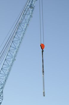 Partial view of a crane, Hamburg, Germany.