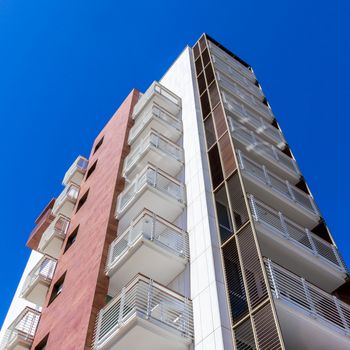 Tall condominium or apartment building