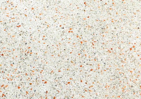 terrazzo flooring which has Orange rock Small or marble old