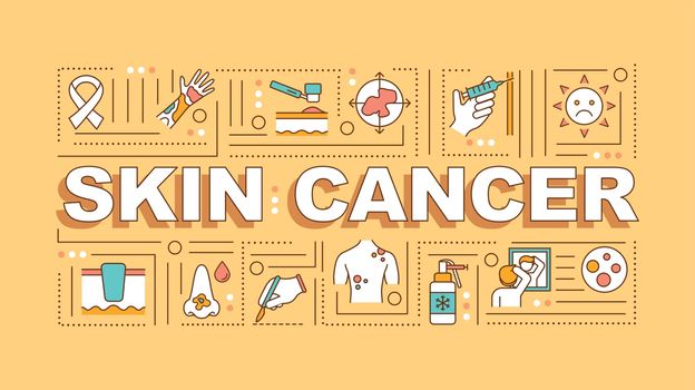Skin cancer word concepts banner