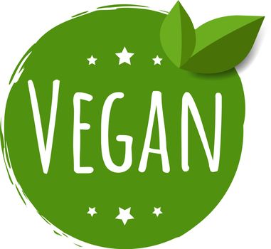 Vegan Label Isolated White Background