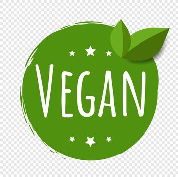 Vegan Label Isolated Transparent Background