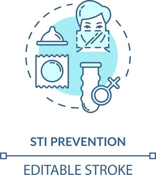STI prevention concept icon