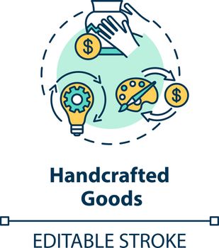 Handcrafted goods concept icon