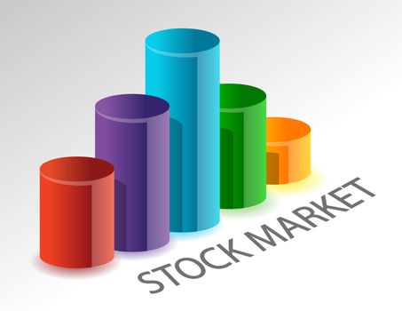 Illustration representing the variable stock market