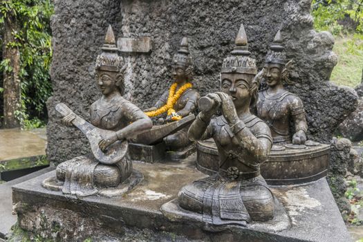 Buddha statues, Tar Nim Waterfall Secret Magic Garden Koh Samui.