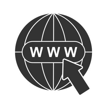 Vector icon of the world wide web connection Sign. Template for 