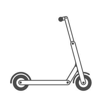 Vector icon of the scooter. Simple design, empty outline isolate
