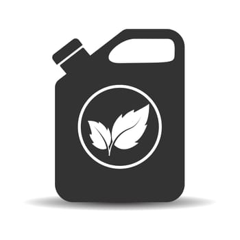 Canister with leaf icon. Simple vector icon for thematic design,
