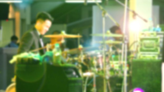 Blurred music band live show concert .