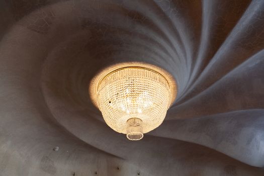 Casa Batllo Ceiling and chandelier close-up, Barcelona, Spain