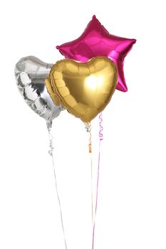 Three helium balloons
