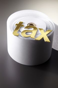 conceptual shot about taxes 