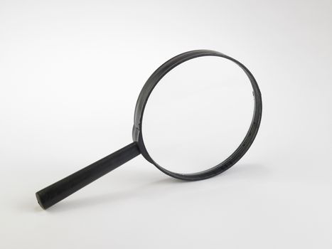 magnifier glass on the white background