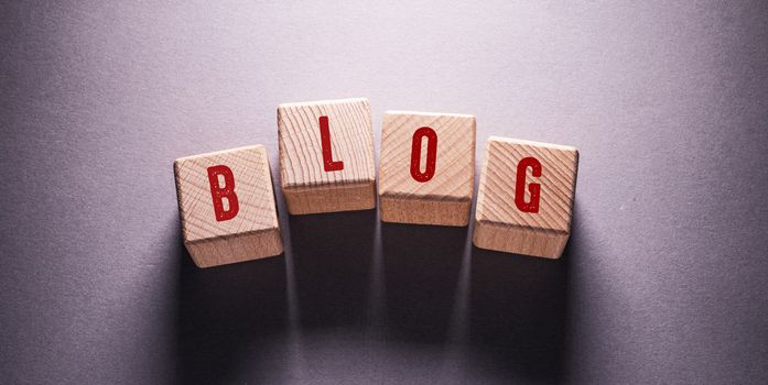 Blog Word with Wooden Cubes