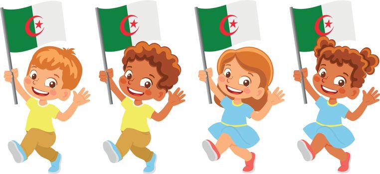 algeria flag in hand set