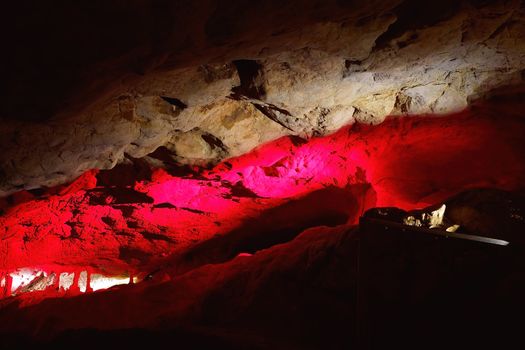 Inside Capricorn Caves Australia In Very Low Light