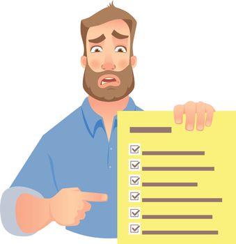 man holding checklist