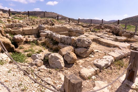 Excavations in archaeology park of Samaria settlement