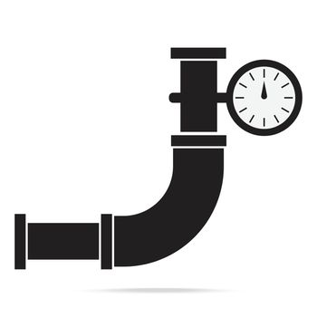 Pipe and gage pressure icon sign vector illustration