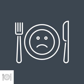 Loss of appetite related vector thin line icon