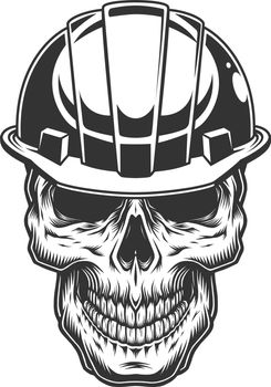 Skull in the miner helmet