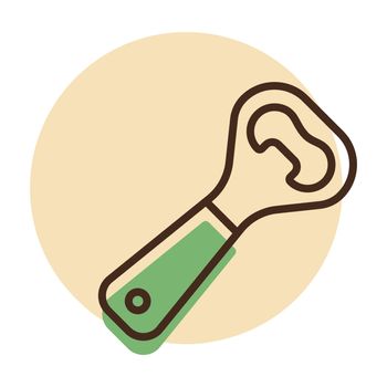 Close up of bottle opener vector icon