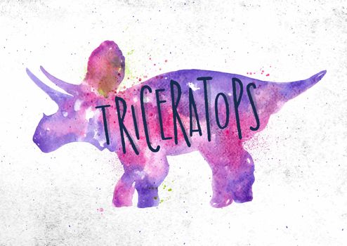 Dinosaur triceratops vivid