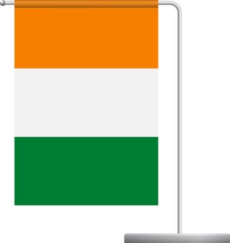 cote d'ivoire - Ivory Coast flag on pole icon