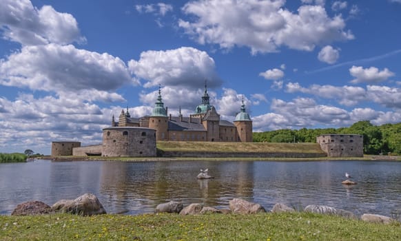 Historical castle in Kalmar by day, Sweden