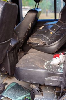 Interior Of Crashed Vehicle