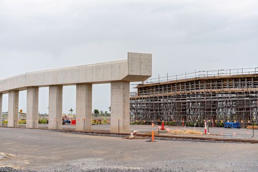 Highway Overpass Under Construction